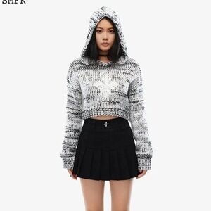 SMFK Sweater Hoodie Tequila Cross Agave Fleece in Black White